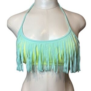 PINK by Victoria’s Secret Fringe Halter Bikini Top Swimsuit medium